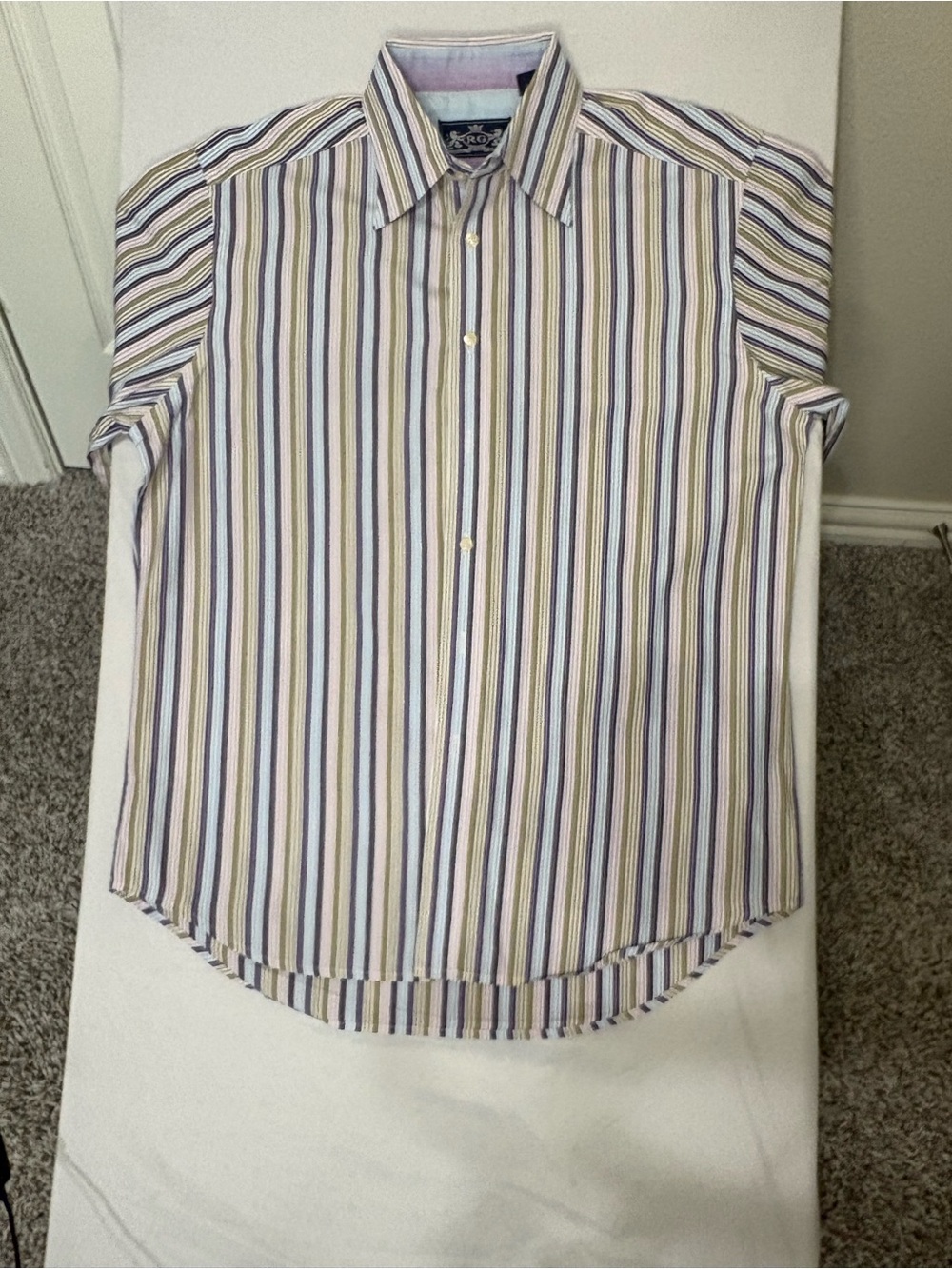 Robert Graham Men's Multi-Stripe Button-Down Shirt - Blue, Green, Brown